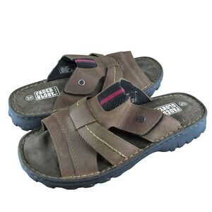 Faded Glory Men's Tom IV Slide Brown Leather Size 12M Gently Used 2025